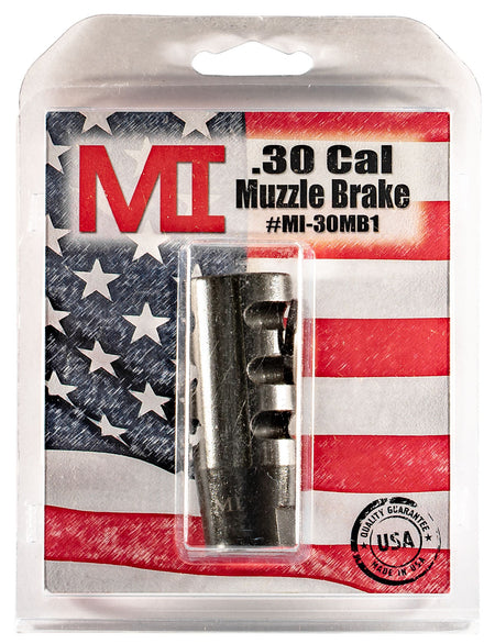 Midwest Industries MIAR30MB1 Three Chamber Muzzle Brake 5/8"-24 tpi Black Phosphate for 30 Cal AR-Platform
