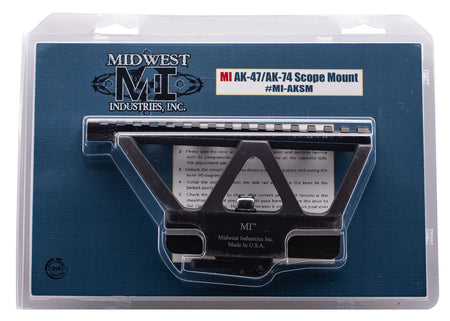 Midwest Industries MIAKSM AK Side Railed Picatinny Scope Mount Black Hardcoat Anodized