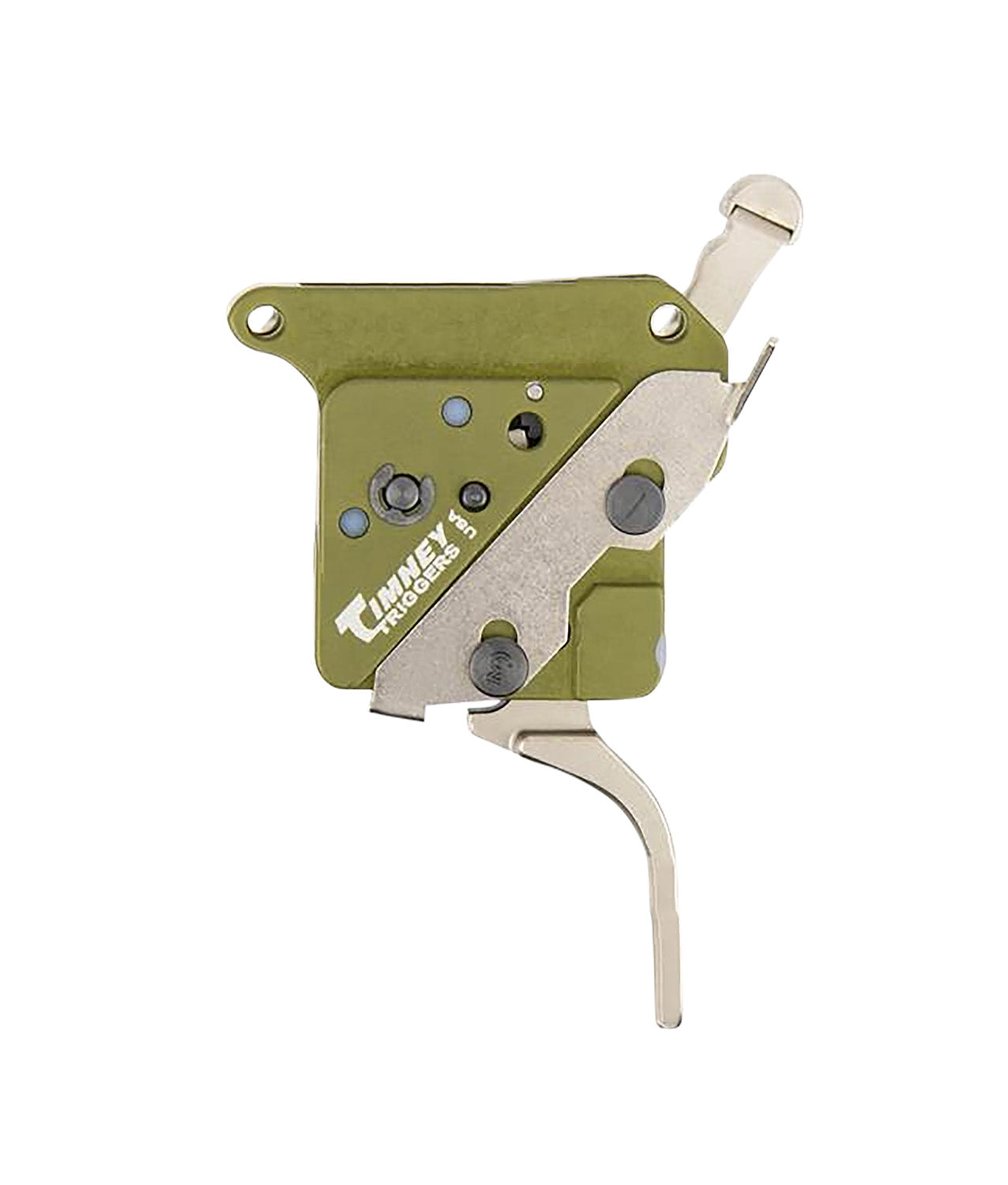 Timney Triggers 51716V2 Elite Hunter Straight Trigger 3 lb Pull Green/Nickel for Remington 700 Right