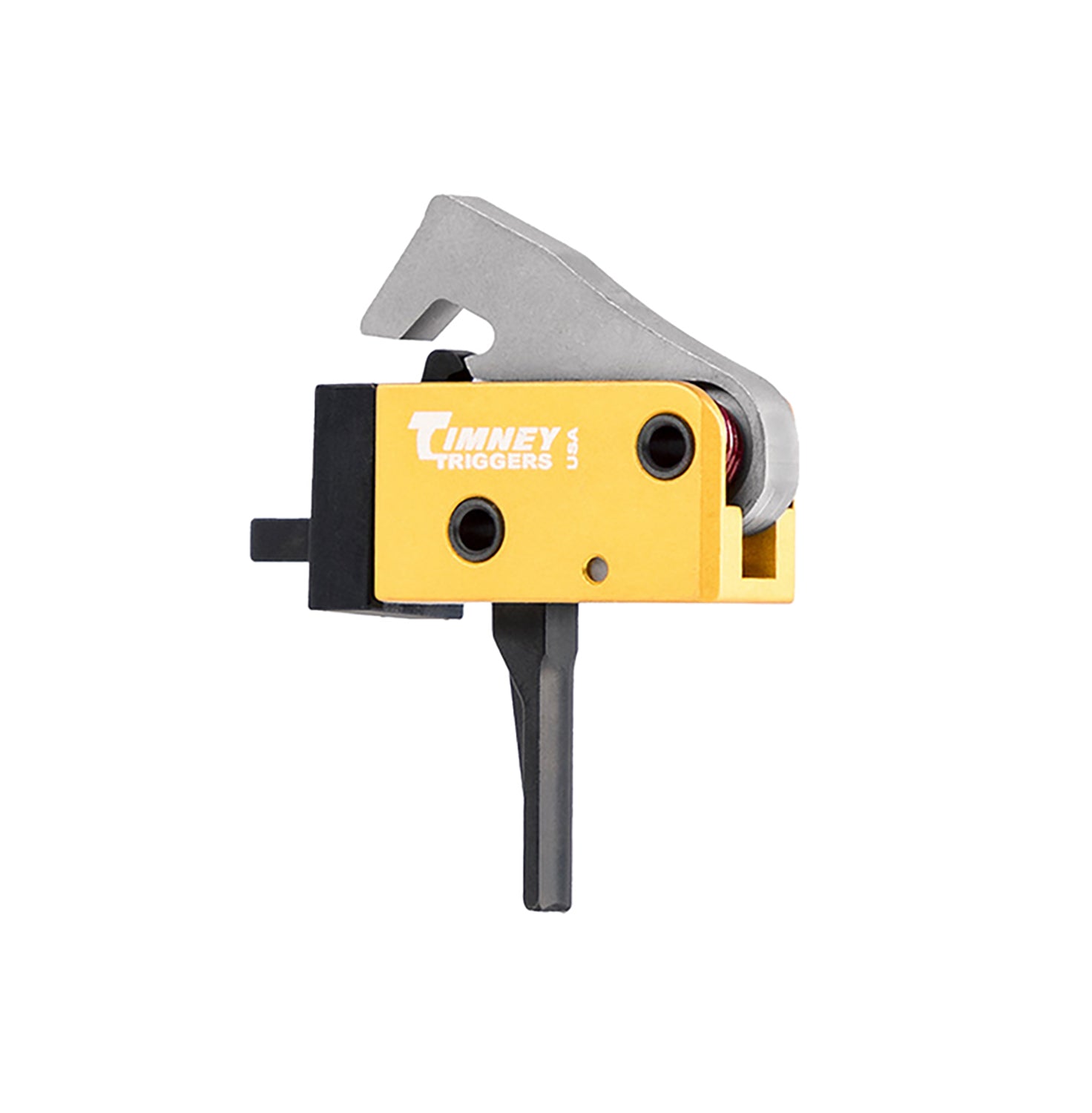 Timney Triggers 681ST PCC Single-Stage Straight Trigger 2.5-3 lb Pull Black/Gold AR-Platform