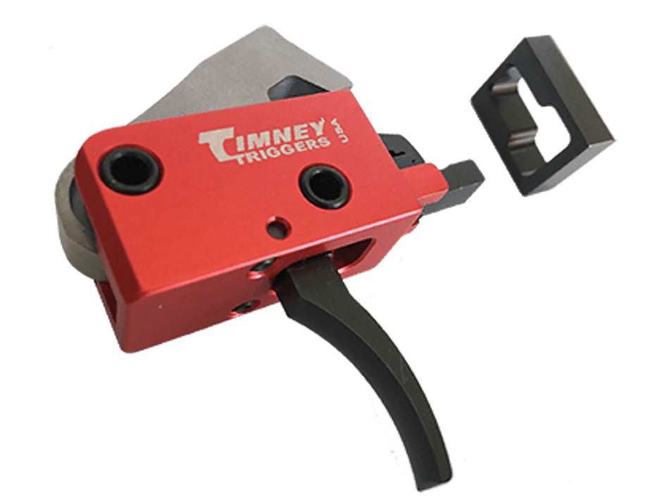 Timney Triggers 682 PCC Two-Stage Curved Trigger 2 lb Pull Black/Red for AR-Platform