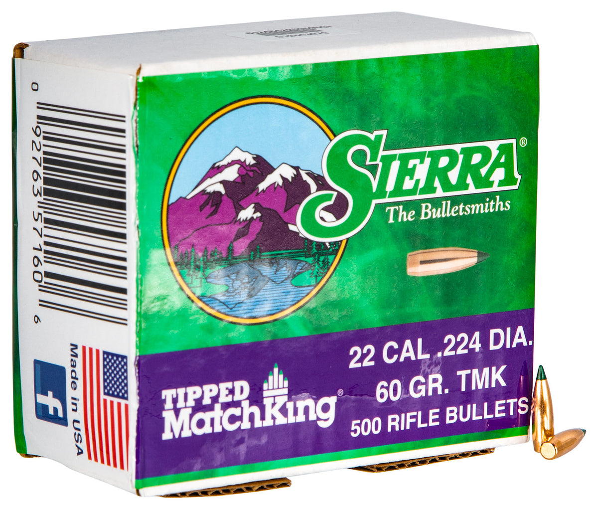 Sierra Tipped MatchKing 22Cal 60gr Match Projectiles 500/Box