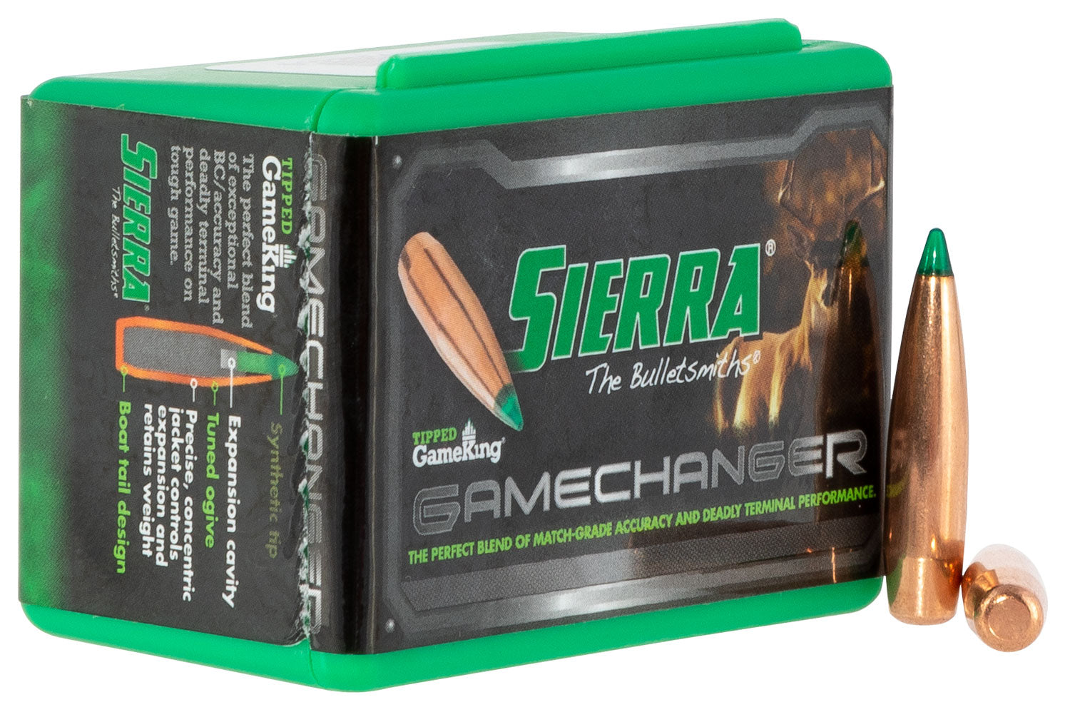Sierra Tipped GameKing 6mm 90gr HPBT Hunting Projectiles 50/Box