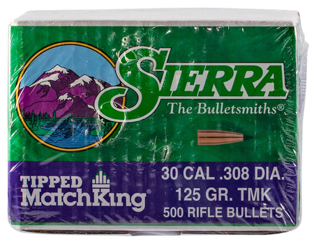 Sierra 7725C .30 Cal 125gr Tipped MatchKing Reloading Bullets 500/Box