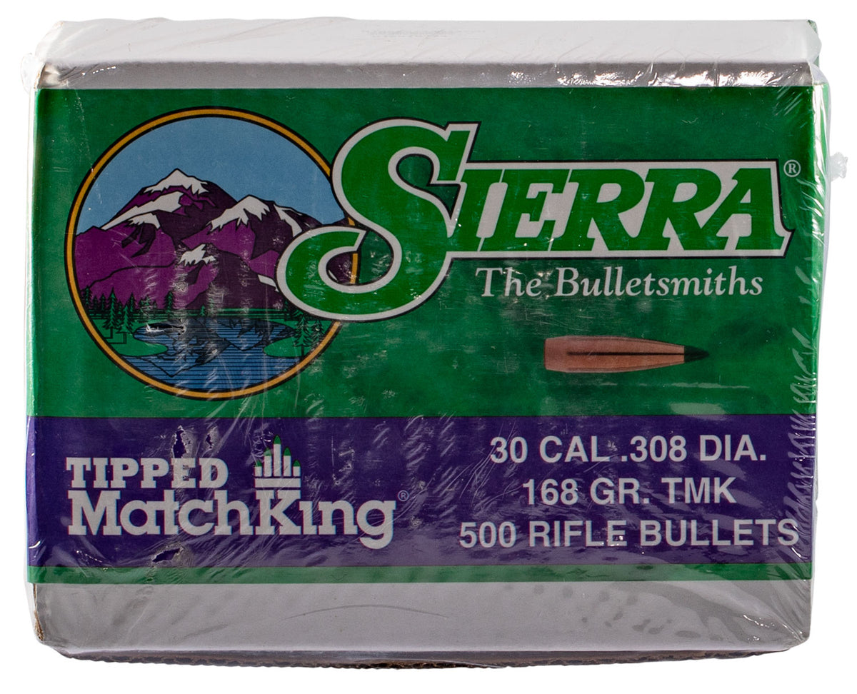 Sierra 7768C .30 Cal 168gr Tipped MatchKing Reloading Bullets 500/Box