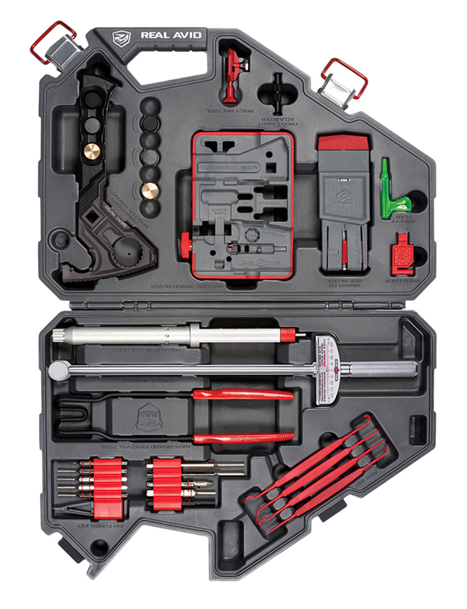 Real Avid AVAR15AMK Armorer's Master Kit for AR-15 Gray/Red