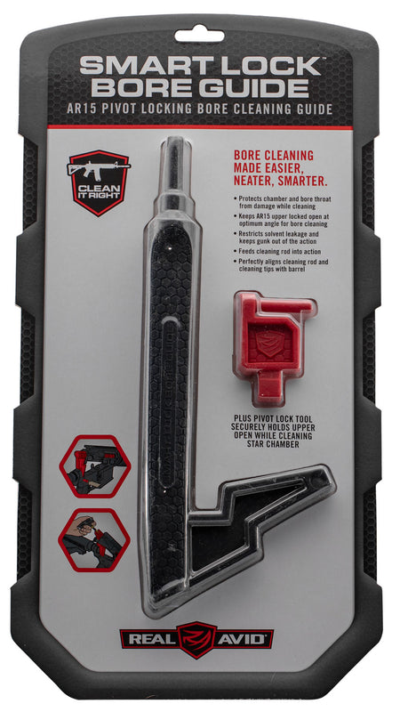 Real Avid AVSLBG Smart Lock Bore Guide AR-15 Polymer with Pivot Lock Cleaning Accessory