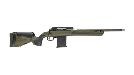 Savage Arms 32665 110 UltraLite Predator 338 ARC 10+1 16.50" Carbon Fiber Barrel, Arca Rail Forend, Hunter Green AccuStock w/AccuFit V2 Synthetic Stock, Right Hand