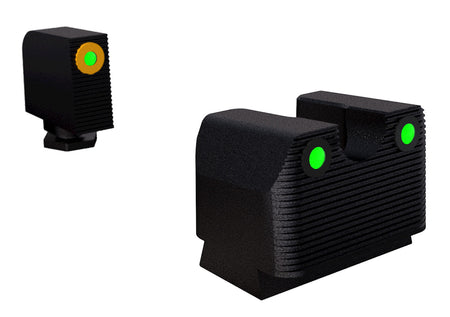 Rival Arms RA3A231G MOS Night Sights for Glock 17/19 Green Tritium Orange Outline Front & Black Outline Rear