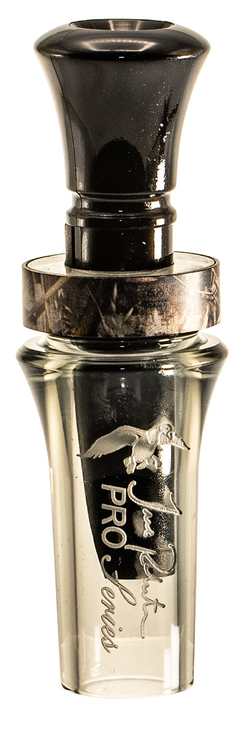 Duck Commander DCPROAS Jase Robertson Pro Series Friction Open Duck Call Double Reed Mallard Hen, Smoke Gray Acrylic