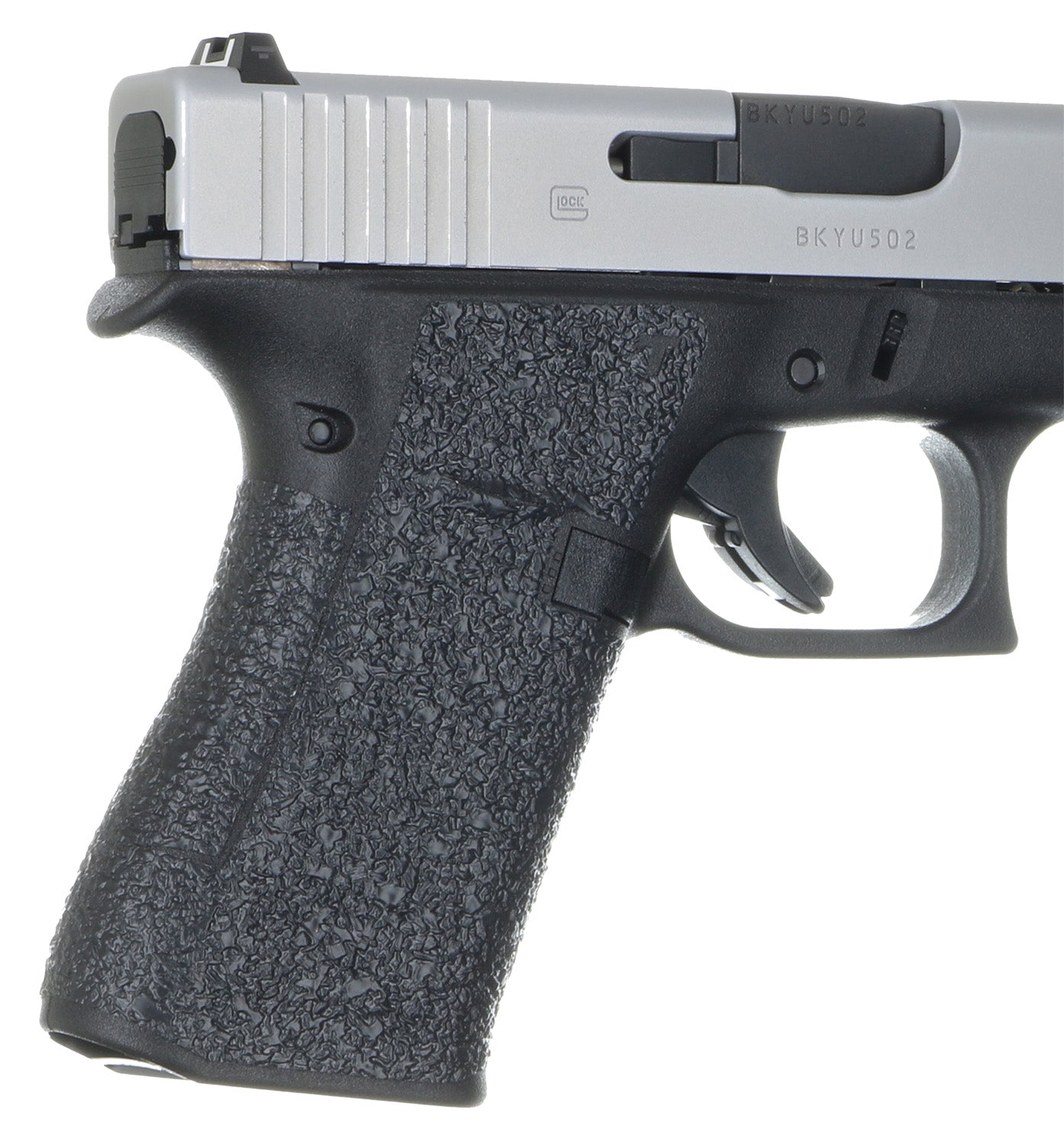 Talon Grips 385R Adhesive Rubber Grip Wrap for Glock 43X and 48, Black Textured