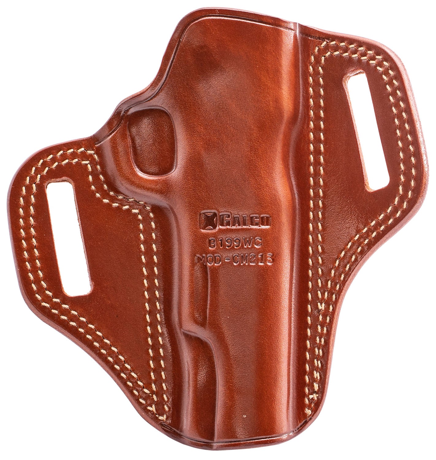 Galco CM213 Combat Master OWB Tan Leather Belt Holster Open Top Pancake for 1911 Left Hand