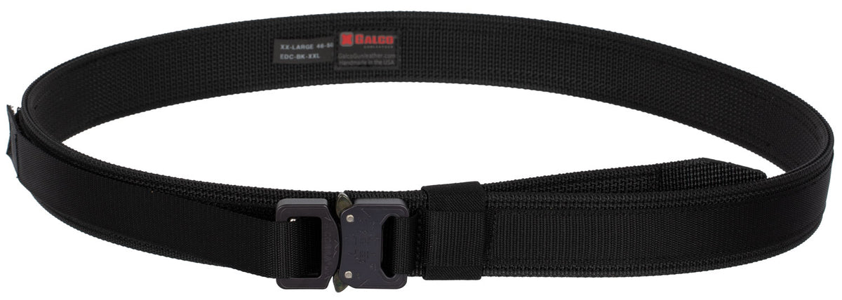 Galco EDCBKXXL Everyday Carry Black Nylon Belt 46-50 Inch 1.5 Inch Wide Cobra Buckle