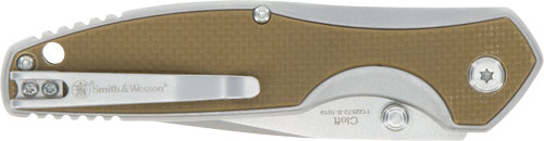S&W Cleft Spring Assist Folding Knife 3.25" Blade with G10 Scales Handle