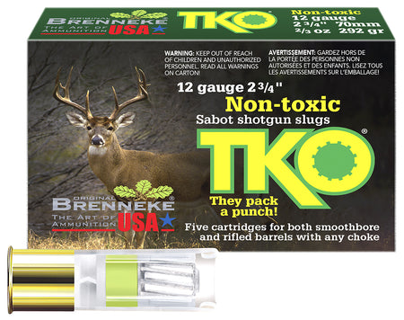 Brenneke Tin KnockOut Hunting 12 Gauge 2.75 in / 2.75 in Slug 2/3 oz