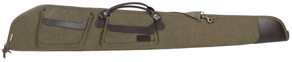 Heritage Cases 54352 North Platte Shotgun Case 52" Olive Canvas with Leather Trim