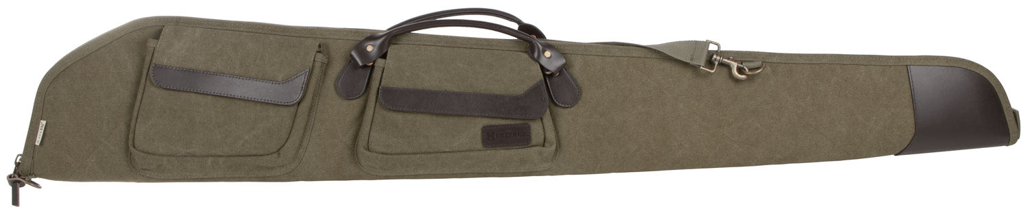 Heritage Cases 54352 North Platte Shotgun Case 52" Olive Canvas with Leather Trim