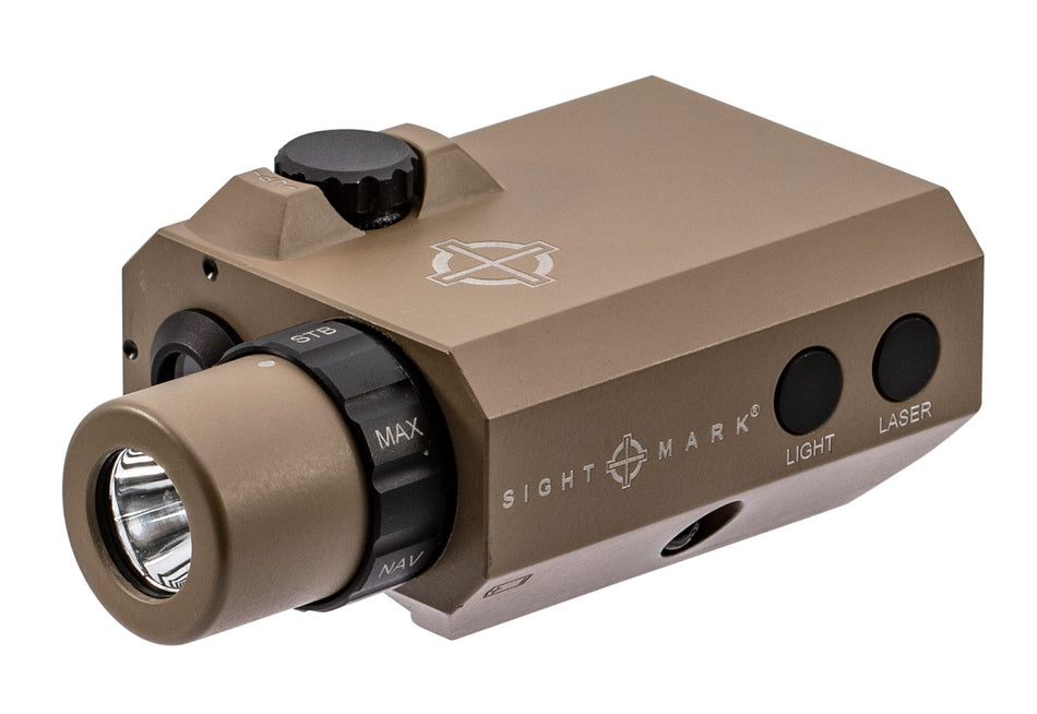 Sightmark SM25012DE LoPro Mini Combo Flashlight and Green Laser Sight Dark Earth 300 Lumens