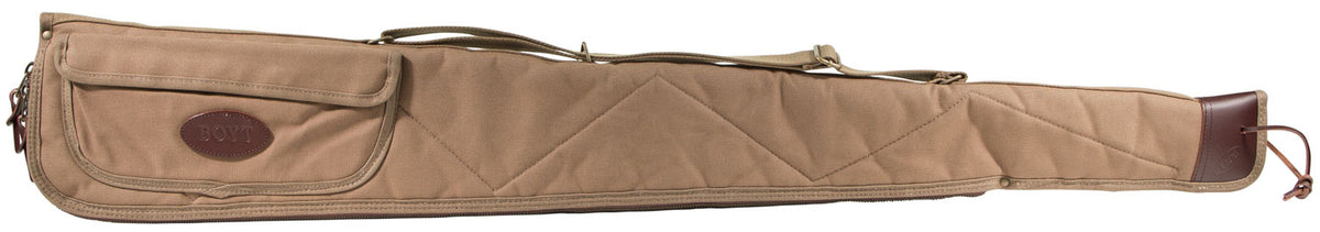 Boyt Harness OGC97PL06 Alaskan Shotgun Soft Case Khaki Waxed Canvas 48" with Brass Hardware