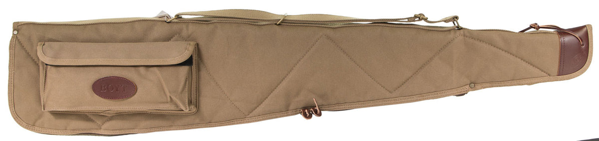 Boyt Harness OGC98PM06 Alaskan Rifle Case 44" Khaki Waxed Canvas with Brass Hardware for Scoped Rifles