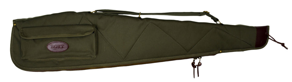 Boyt Harness OGC98PM09 Alaskan Rifle Case 44" OD Green Waxed Canvas with Brass Hardware for Scoped Rifles