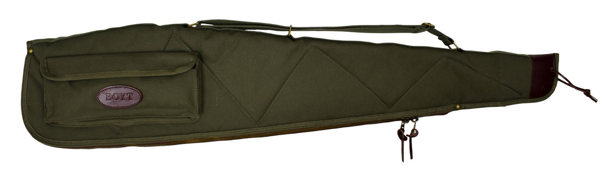 Boyt Harness OGC98PL09 Alaskan Rifle Case 48" OD Green Waxed Canvas with Brass Hardware for Scoped Rifles