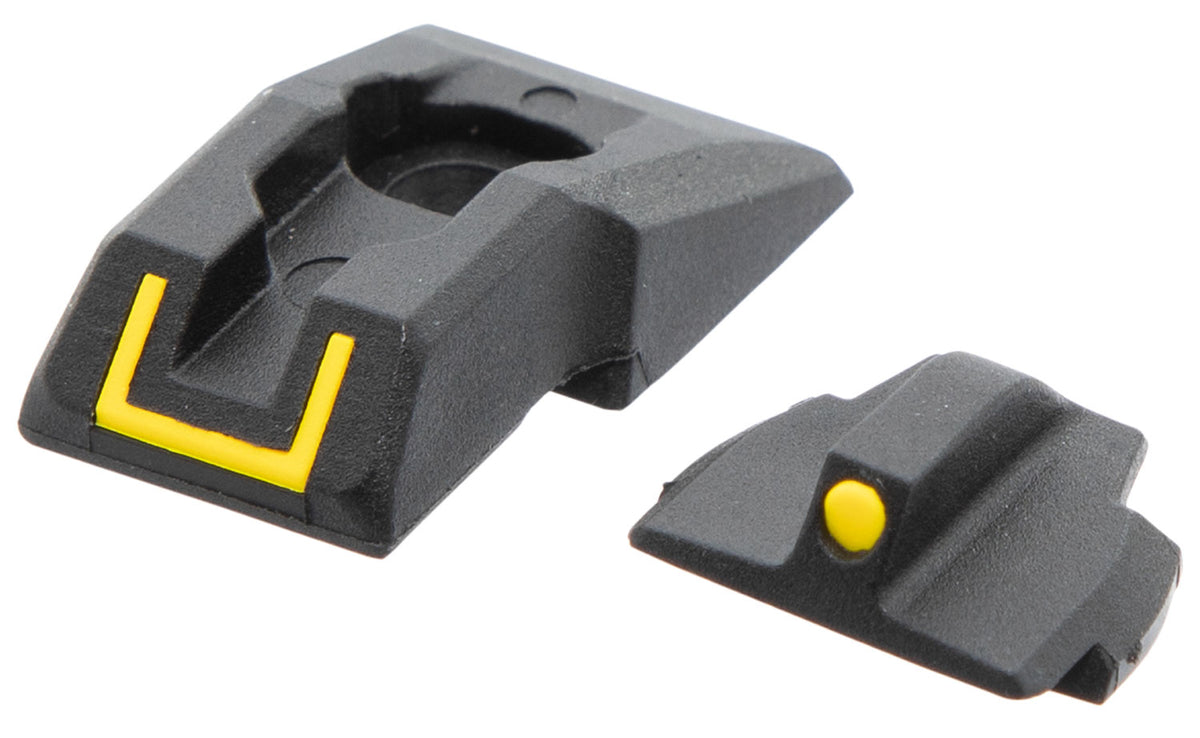 Ruger 90649 Security-9 Polymer Sight Set Black with Yellow Inserts