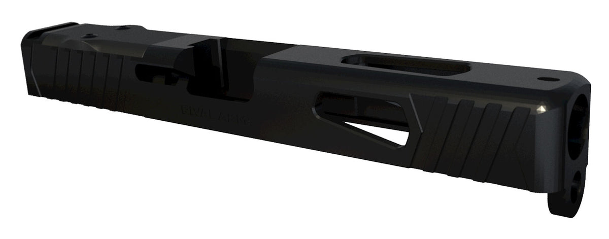 Rival Arms RA10G105A Precision Slide A1 QPQ Black Stainless Steel Doctor Optic Cut for Glock 17 Gen3
