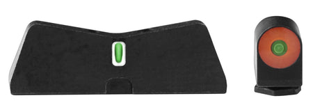 XS Sights GL0009S5N DXT2 Big Dot Night Sights for Glock - Green Tritium Orange Outline Front
