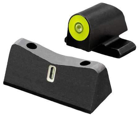 XS Sights SI0013S5Y DXT2 Big Dot Tritium Night Sight Set for Sig Sauer & Springfield Armory - Green/Yellow Outline Front, Green/White Bar Rear