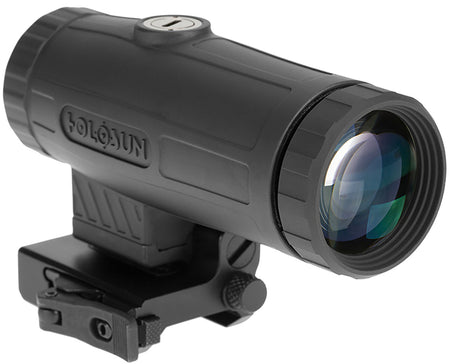 Holosun Technologies, Magnifier, 3X Power, 28 Objective, QD Mount, 1/3 Riser, Switch To Side, Lens Cloth And Mounting Tool, Black, Aluminum Housing