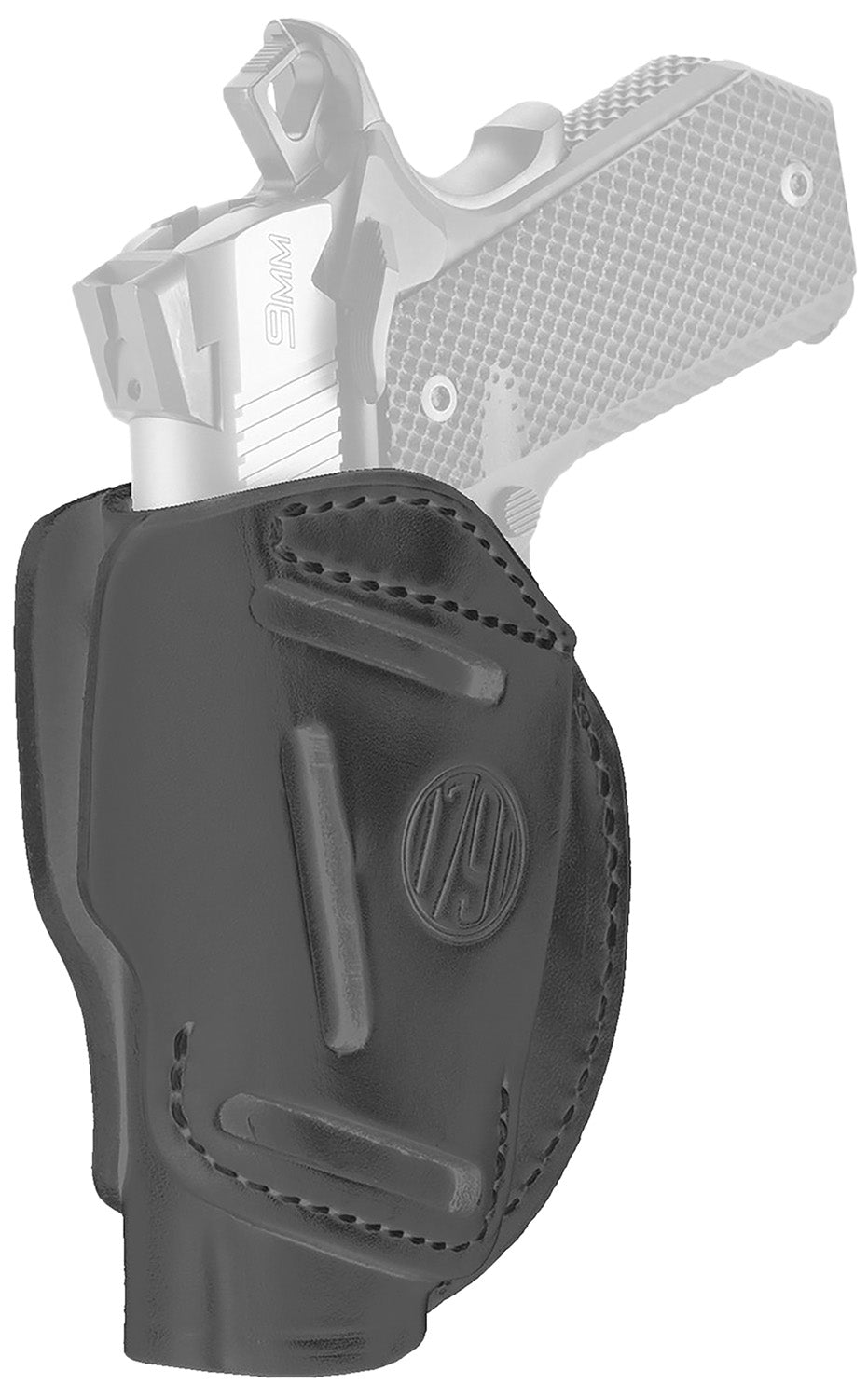 1791 Gunleather 3WH1SBLA 3-Way Multi-Fit IWB/OWB Holster Size 01 Stealth Black Leather Fits 1911 3-4" Ambidextrous