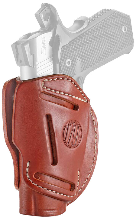 1791 Gunleather 3WH1CBRA 3-Way Multi-Fit IWB/OWB Holster Size 01 Classic Brown Leather Fits 1911 3-4" Ambidextrous