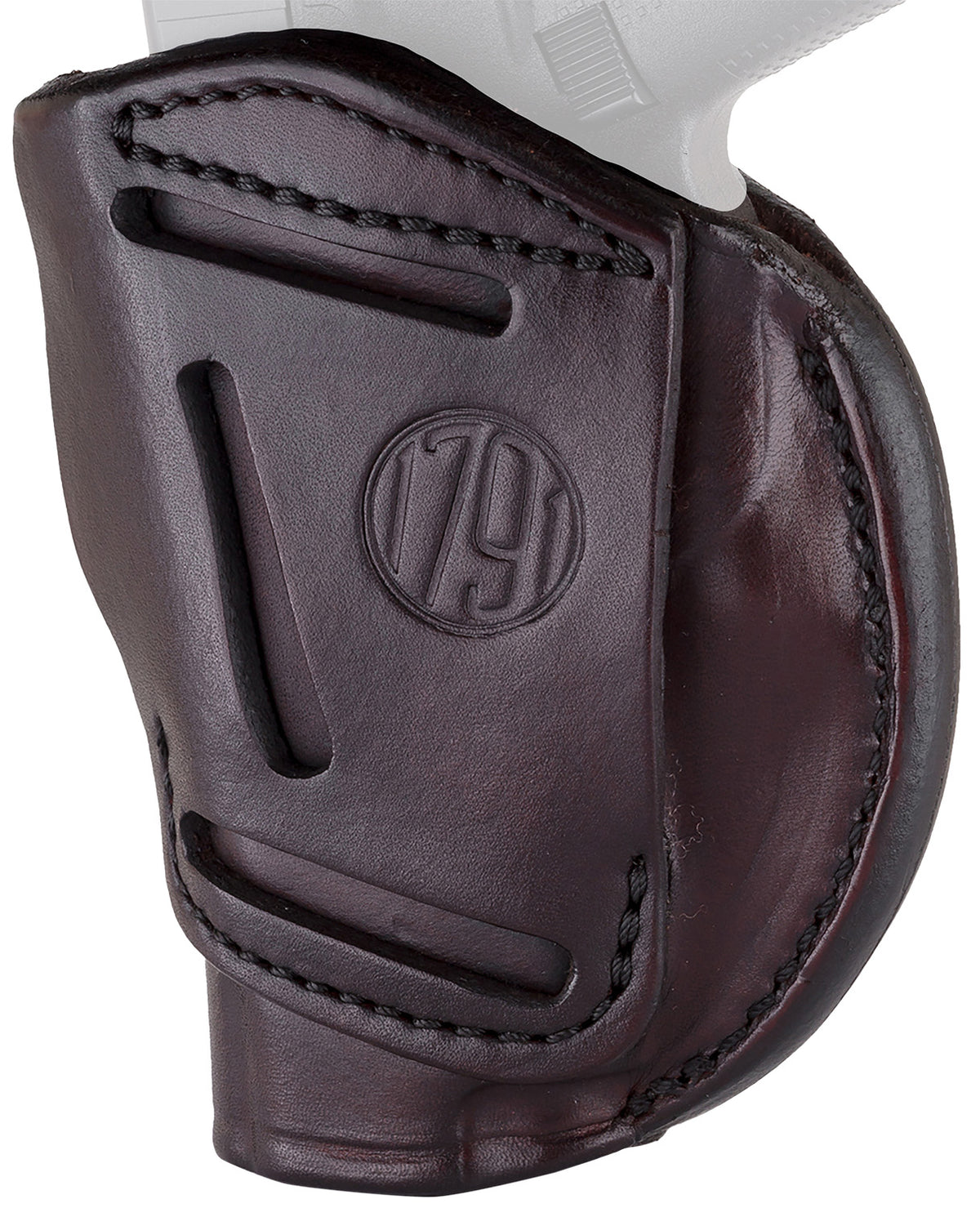 1791 Gunleather 4-Way IWB/OWB Size 01 Signature Brown Leather Belt Clip Holster - Fits 3-4" Barrel 1911, Right Hand
