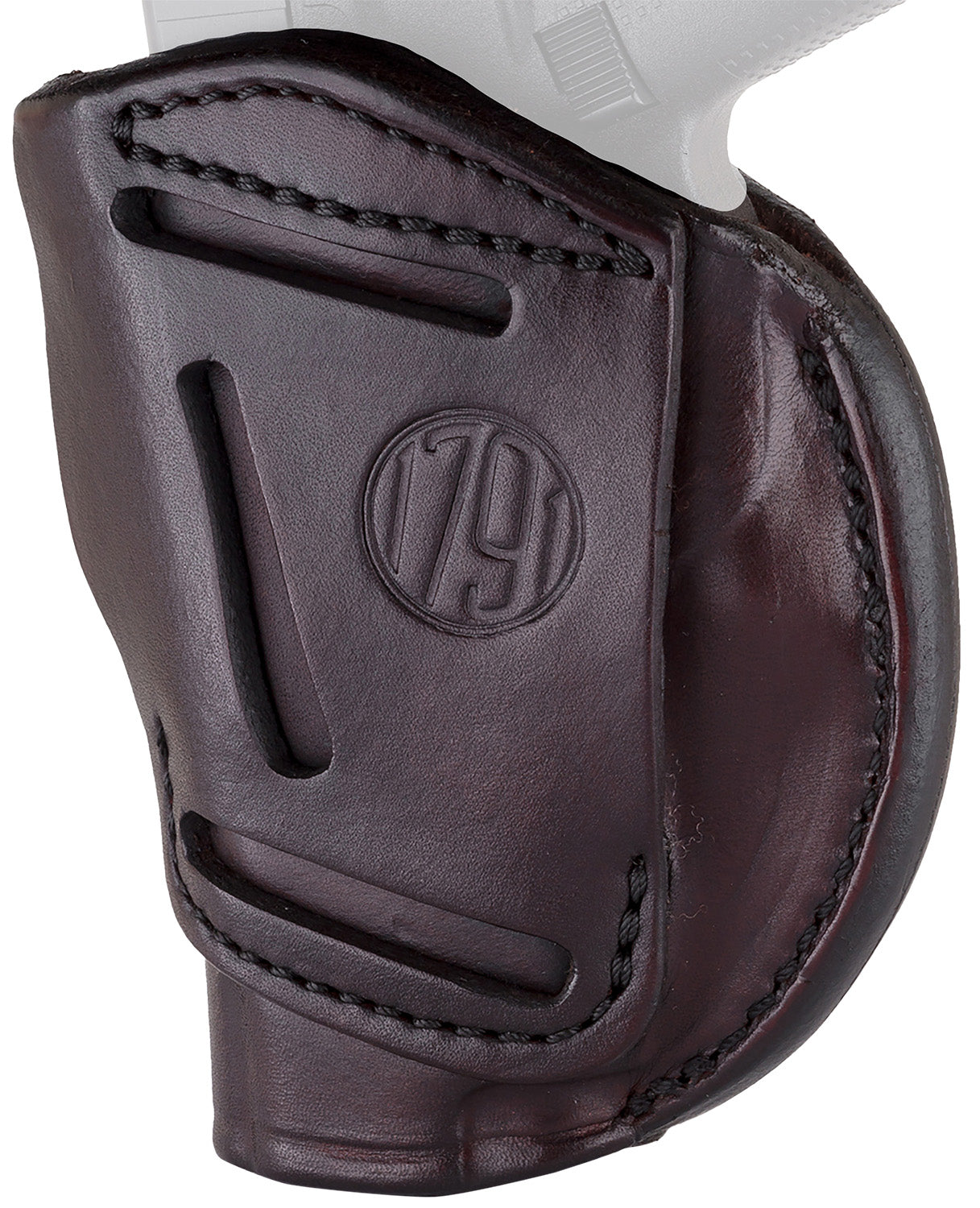 1791 Gunleather 4-Way IWB/OWB Size 01 Signature Brown Leather Belt Clip Holster - Fits 3-4" Barrel 1911, Right Hand