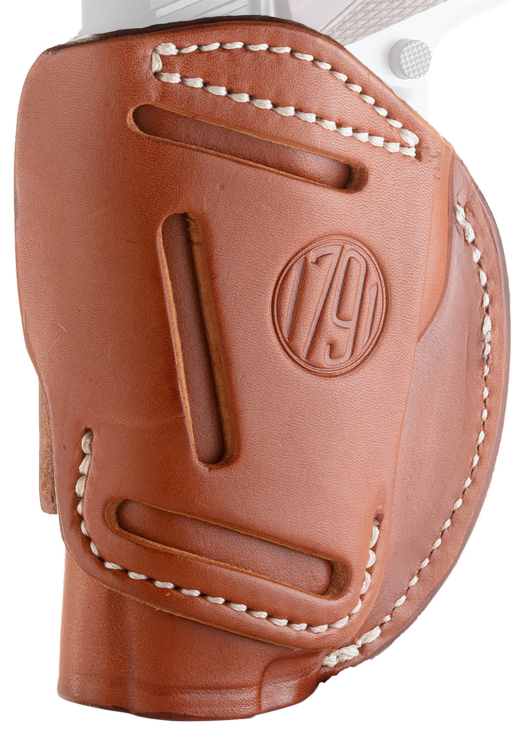 1791 Gunleather 4-Way IWB/OWB Size 01 Classic Brown Leather Belt Clip Holster - Fits 3-4" Barrel 1911