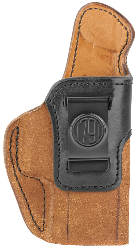 1791 Gunleather RCH IWB Size 05 Black/Brown Leather Holster Belt Clip Springfield XD-M/HK VP9SK Right Hand