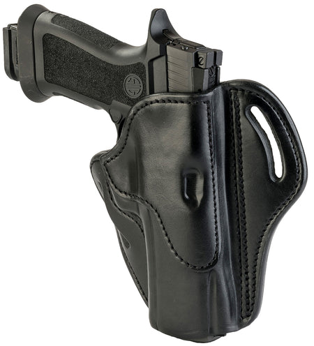 1791 Gunleather BH2.4 OWB Size 2.4 Stealth Black Leather Belt Holster for Walther PPQ/Sig P320/XD-M