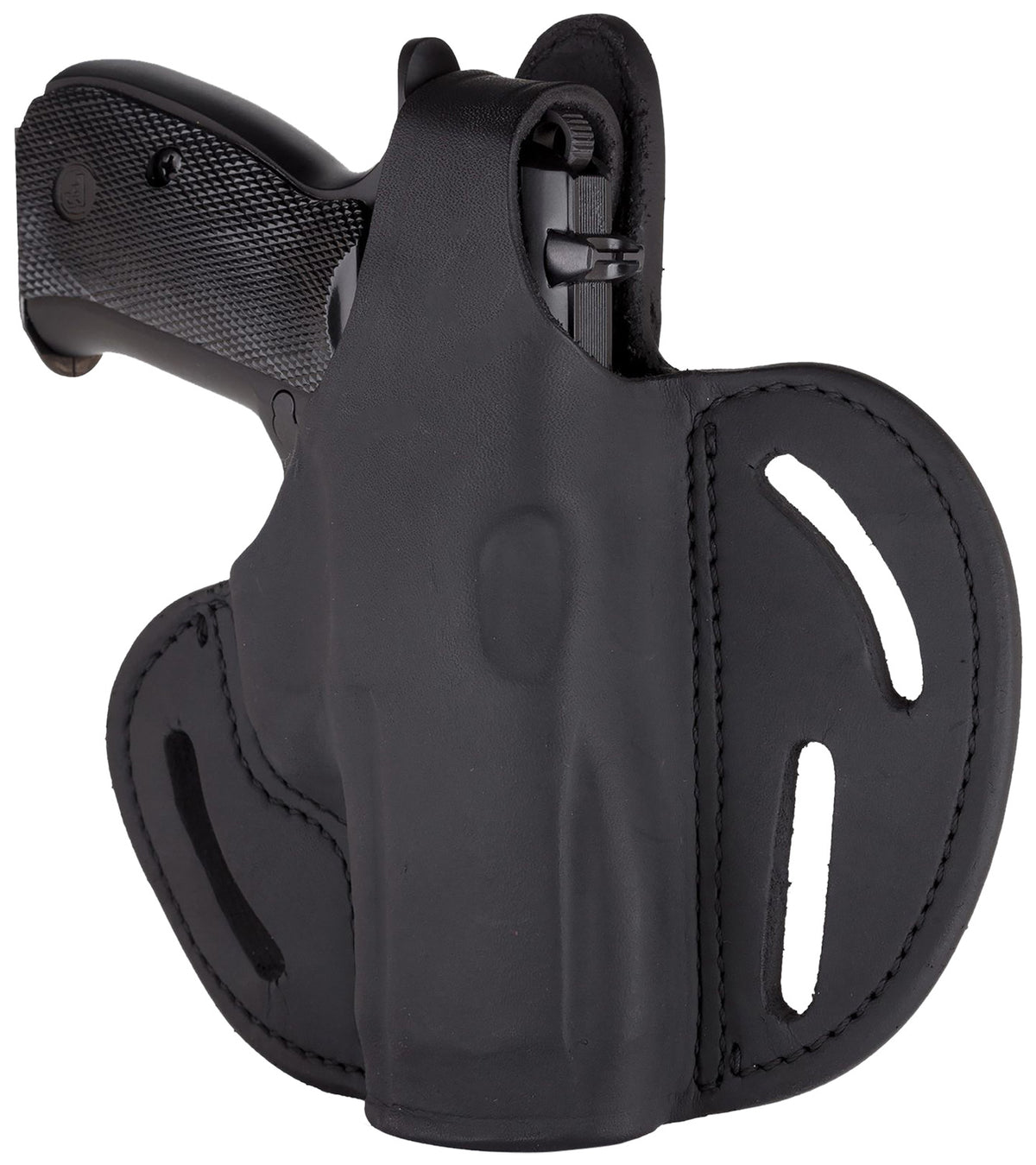 1791 Gunleather BHX OWB Size 03 Stealth Black Leather Retention Belt Holster for Glock/S&W Shield Right Hand