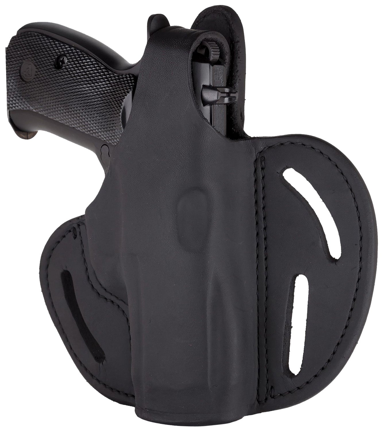 1791 Gunleather BHX OWB Size 03 Stealth Black Leather Retention Belt Holster for Glock/S&W Shield Right Hand