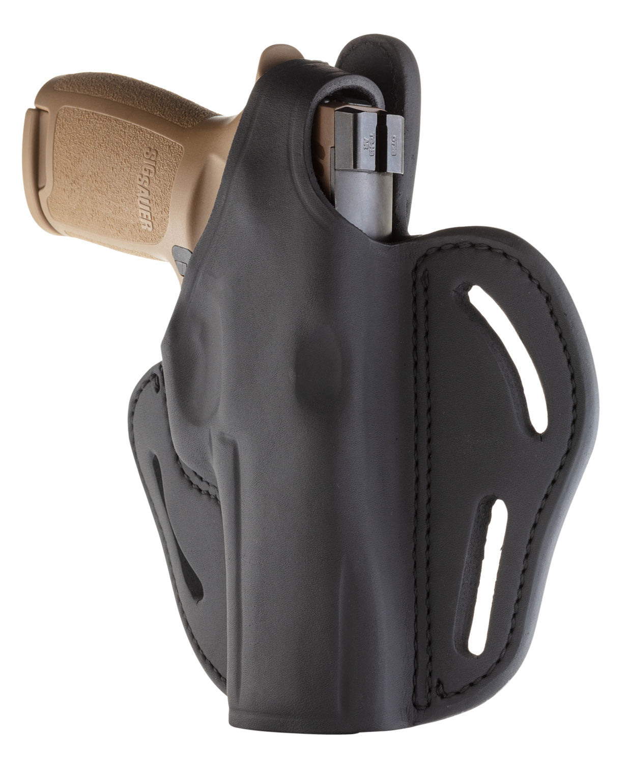 1791 Gunleather BHX OWB Size 05 Stealth Black Leather Retention Belt Holster for Sig P320/Ruger Security-9