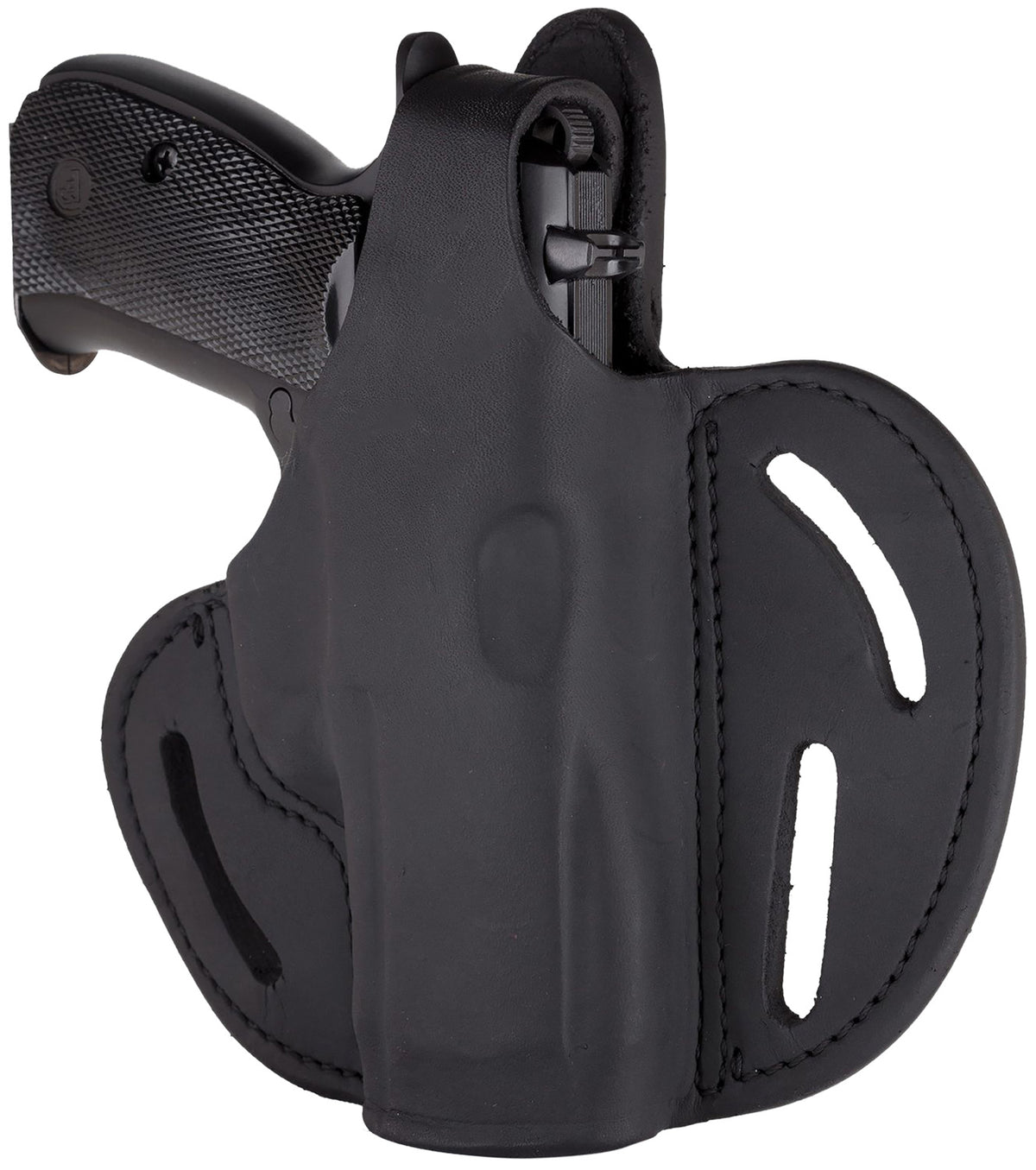 1791 Gunleather BHX OWB Holster Size 05S Stealth Black Leather Fits Sig P320 Carry and Springfield XD-M Compact Right Hand