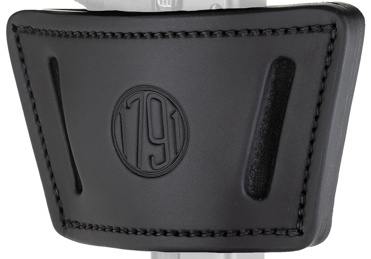 1791 Gunleather UIW Max Universal IWB/OWB Holster Black Leather Belt Clip Mid-Large Frame Autos with Rail Laser Light Ambidextrous