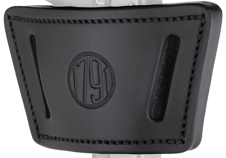 1791 Gunleather UIW Max Universal IWB/OWB Holster Black Leather Belt Clip Mid-Large Frame Autos with Rail Laser Light Ambidextrous