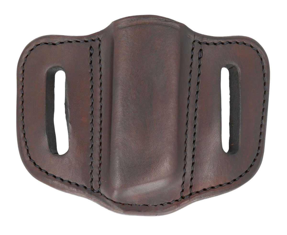 1791 Gunleather MAG1.2 Double Stack Mag Holster Signature Brown Leather Belt Slide Ambidextrous