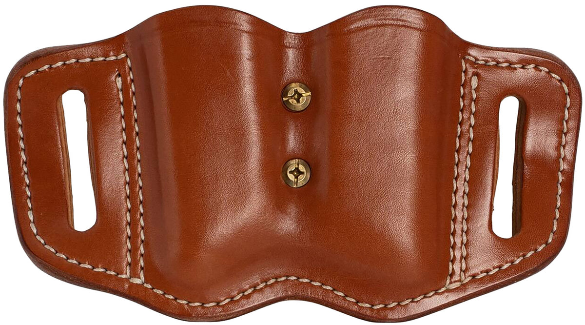 1791 Gunleather MAG2.1 Double Mag Holster Classic Brown Leather Belt Slide 1.5" Belt Single Stack Ambidextrous