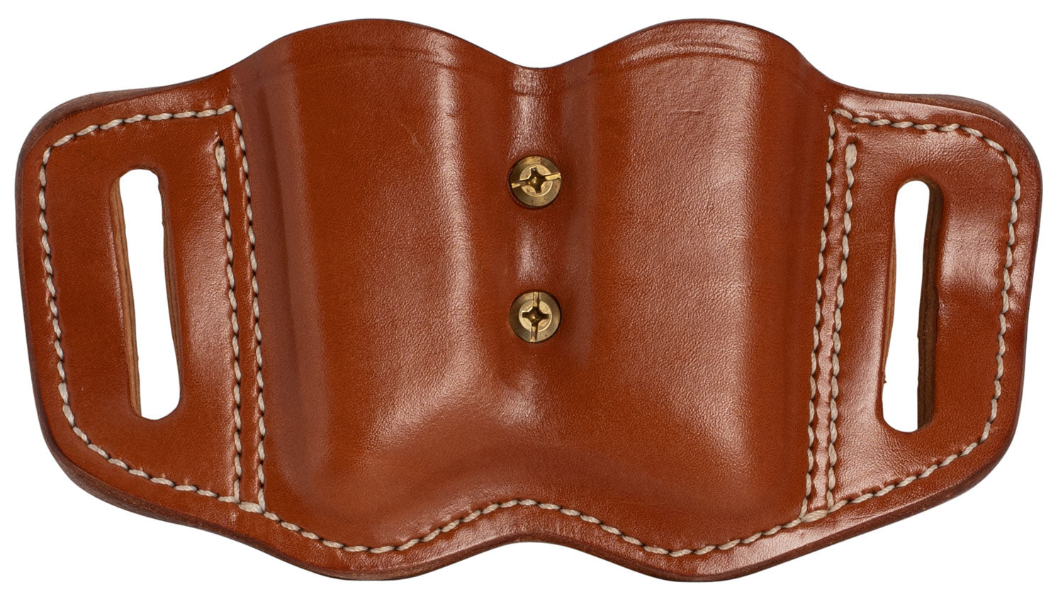 1791 Gunleather MAG-F Double Mag Holster Classic Brown Leather Belt Slide Double Stack Ambidextrous