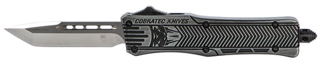 CobraTec CTK-1 Small SSWCTK1STNS 2.75" OTF Tanto Plain D2 Steel Blade Black Stonewashed Aluminum Handle Glass Breaker