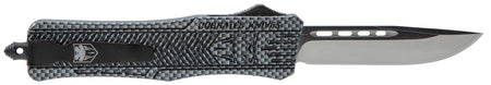 CobraTec CTK-1 Medium OTF Drop Point Plain D2 Blade Carbon Fiber Aluminum Handle with Glass Breaker Pocket Clip