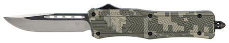 CobraTec CTK-1 Medium OTF Drop Point Plain D2 Blade Army DigiCamo Aluminum Handle with Glass Breaker Pocket Clip